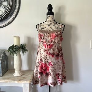 Vintage Linea Donatella Floral Slip Mini Dress Teddy Women's size L